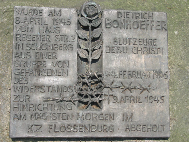 Schoenberg bonhoeffer gedenktafel 2